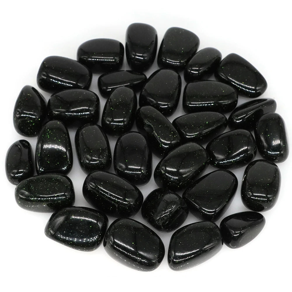 Green Goldstone Polished Tumblestone
