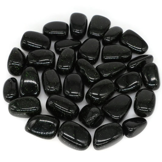 Green Goldstone Polished Tumblestone