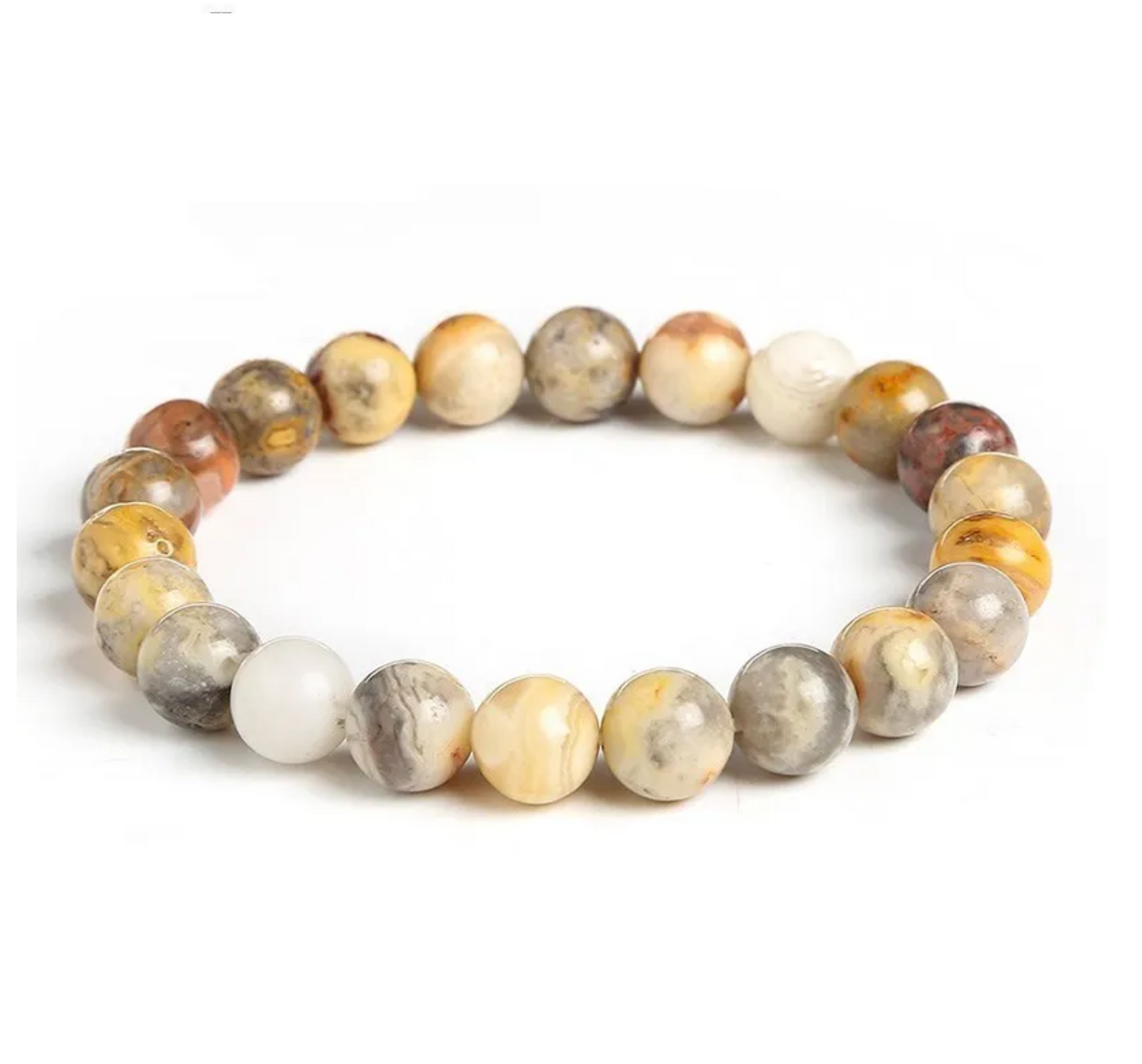 Crazy Lace Agate Beaded Bracelet