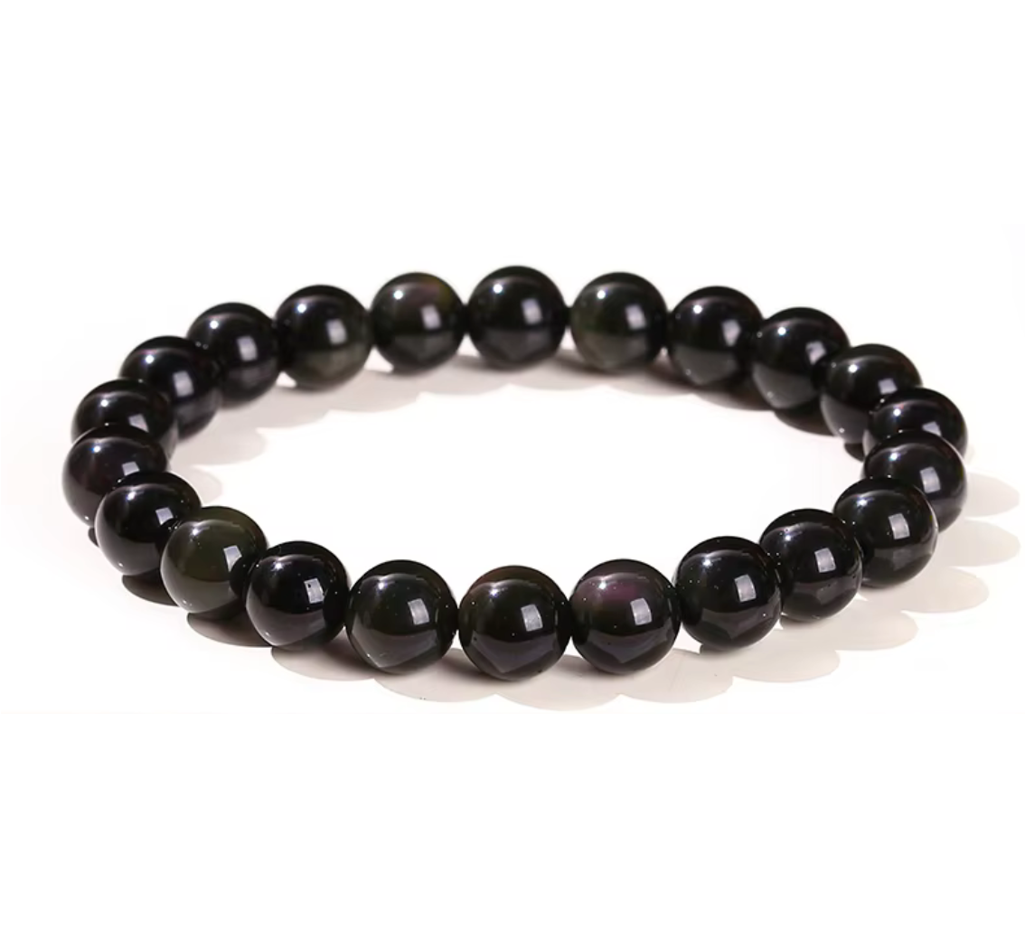 Obsidian Beaded Bracelet