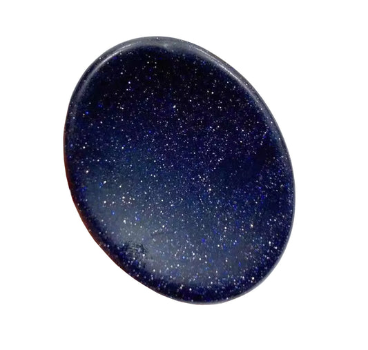 Blue Goldstone Worry Stone