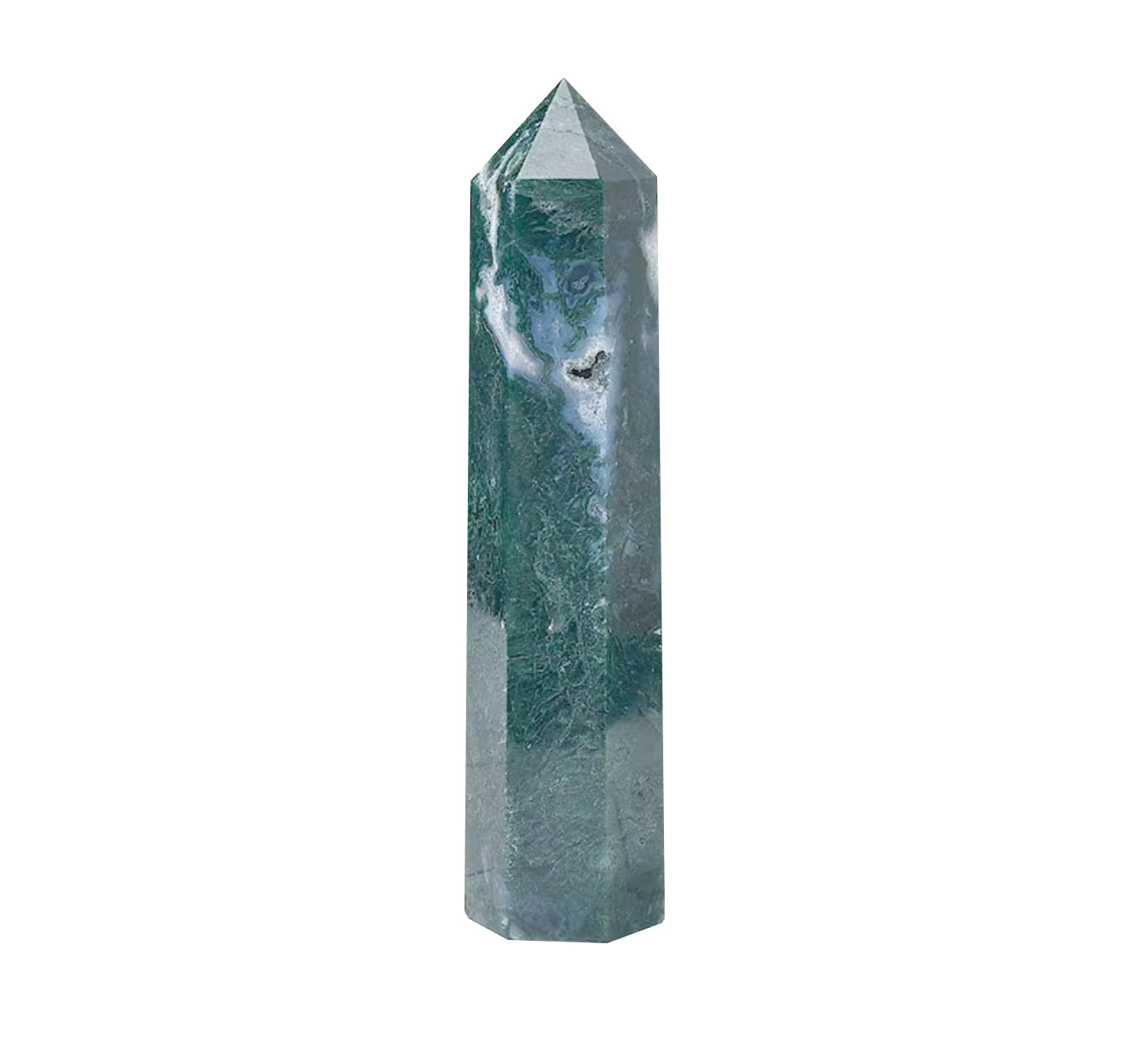 Moss Agate Free Standing Point